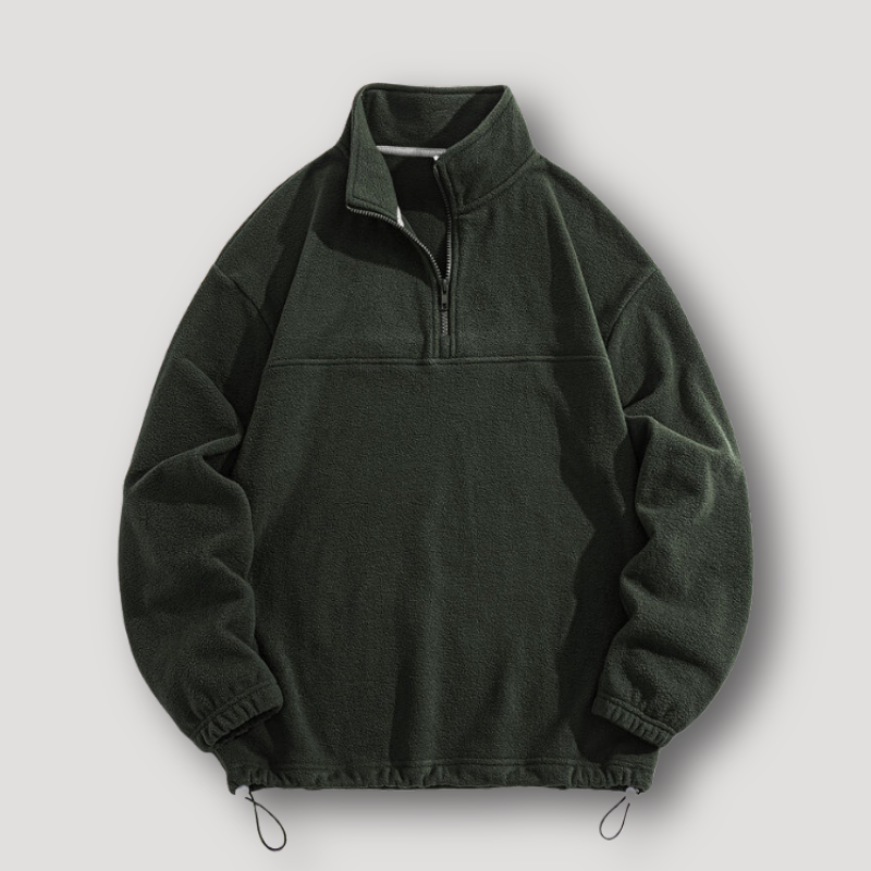 Fleece-SweatshirtfurHerren-Green-Front-Luxe-Berlin.png